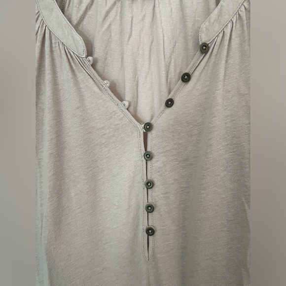 Women’s blouse peasant like, dusty rose/cream color unknown brand S-M size - Picture 4 of 5